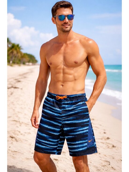 Nike Other - Nike Striped Tie-Dye Swim Trunks Size XL Pockets Lining  Beach Travel Summer